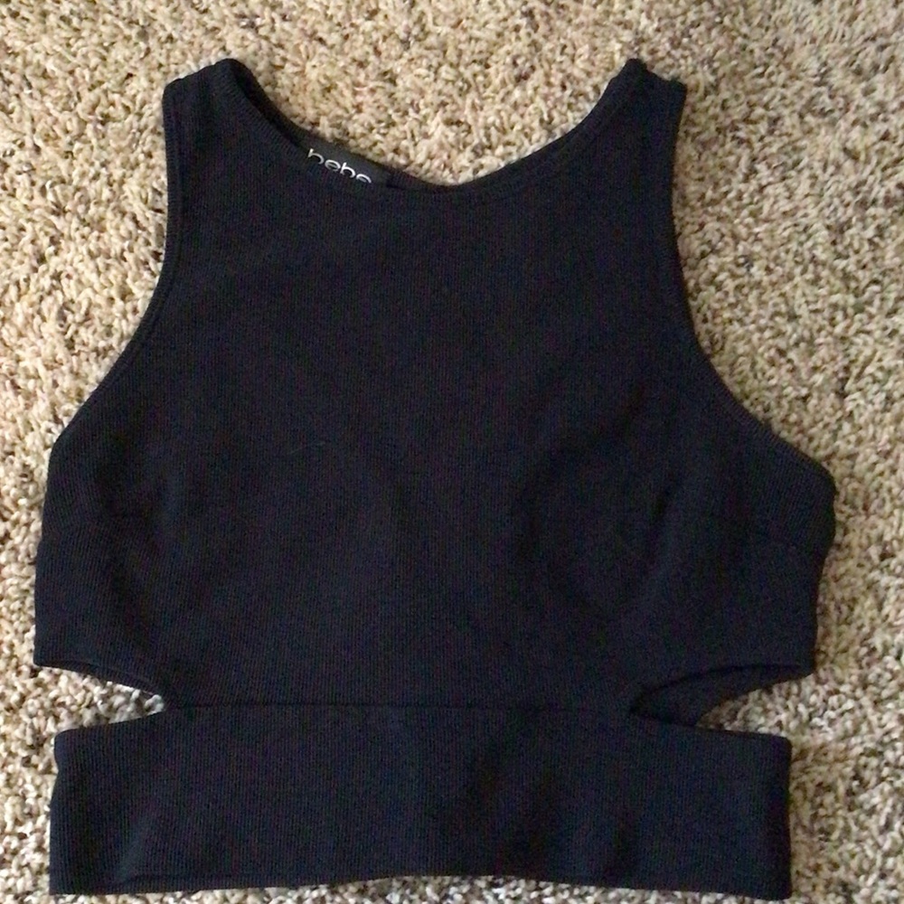 Bebe Sleek Black Tank Top